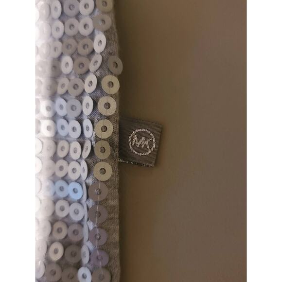 NWT Michael Kors metallic silver sequin tank top - small petite SP - Picture 5 of 5